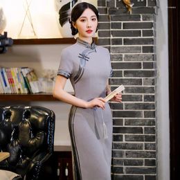 Ethnic Clothing Cheongsam Fashionable Chinese High-End Dress Good Quality Catwalk Banquet Modified Elegant Sexy