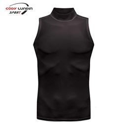 Cody Lundin Wholesale High Neck Mens Tank Top Blank Sleeveless TShirts Men Gym Fitness Clothes Custom Your 240430