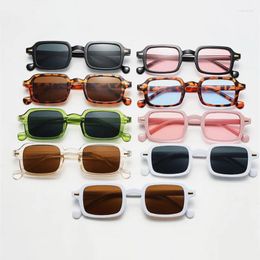 Sunglasses Vintage Rectangle Fashion Men Women Small Square Shades Eyewear Trendy Ins Brand Design Uv400 Sun Glasses