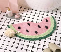 Watermelon Bathroom Rug Fruit Carpet Living Room Tapis Toilet Kitchen Floor Mat Door Mats Soft Anti Slip Rugs Dorm Home Decor 21073070266