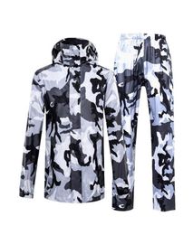 Camouflage Raincoat WomenMen Suit Rain Coat Outdoor Hood Women039s Raincoat Motorcycle Fishing Camping Rain Gear Men0399859139