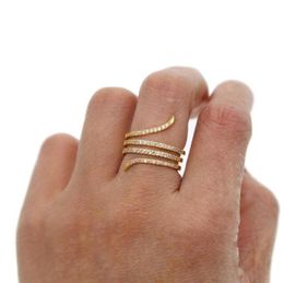 gold Colour plated thin ring for women girls wedding party elegant dainty stack cz paved shape midi finger simple cute ring62672016606666