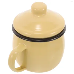 Dinnerware Sets Enamel Pumpkin Cup Household Cups Mug Reliable Water Handle Design Coffee Mugs Thicken