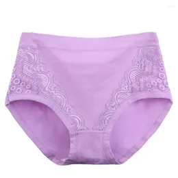 Women's Panties Menstruation Close Fit Cozy Pure Color Period Underwear Obesity Briefs Plus Size Middle Aged For Sleeping