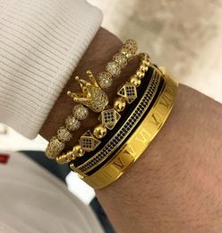 Men Bracelet Jewellery Crown Charms Macrame Beads Bracelets Braiding Man Luxury Jewellery For Women Bracelet Gift K55336307136