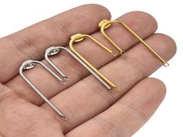 jewelry accessories Jewelry MakingJewelry Findings Components 10pcslot Gold Stainless Steel Accessories for Earrings Base Post Co7997699