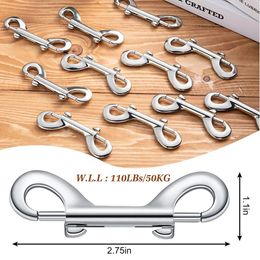20pcs Double Ended Bolt Snaps Hooks Zinc Alloy 275inch Trigger Chain Metal Clips Key Holder End Snap Hook 240428