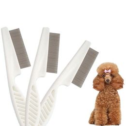 Dog Lice Comb Pet Hair Comb Removal Flea Brush Cats Stainless Steel Needle Dog Grooming Terminator Lice Comb