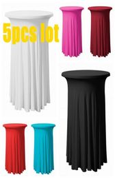 Table Cloth Whole Ruffled Lycra Spandex Cocktail Cover Wedding Event Party Decoration9989511