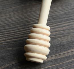 Whole 50pcslot 14cm Length Wooden Honey Stirring Stick Wood Honey Spoon Dipper Party Supply7348245