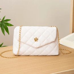 Shoulder Bags Fashion PU Leather Mini Crossbody For Women 2024 Trend Lingge Embroidery Handbag Female Casual