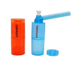 Portable Top Puff Toppuff Water Pipe ScrewOn Plastic Tobacco Bong Bottle Set Kit Suite Travelling Tobacco Dry Herb Holder Shisha H8761360