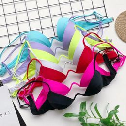 Women's Swimwear 1 Set Bikini Suits Tear-resistant Polyester High Cut Swimsuit Lightweight Padded Underwire For Female