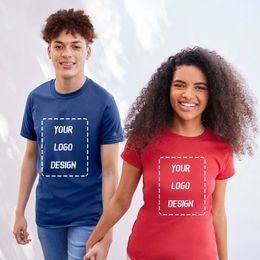 Mens T-shirt 100% cotton Your OWN Design t-shirt man Brand /Picture Custom DIY print o-neck t-shirt male tops 240422