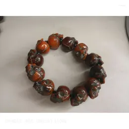 Bangle Worthy Collection Old Carving Beads And Skull Series Into Rosary Bracelet