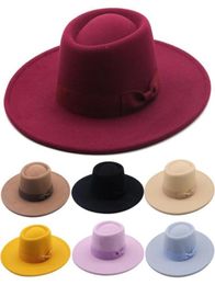 Stingy Brim Hats 2021 Fedora Hat Men Women Imitation Woolen Winter Felt Fashion Black Top Jazz Fedoras Chapeau Sombrero Mujer7472094