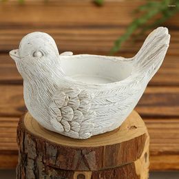 Candle Holders Cute Bird Holder Cartoon Animals Heat Resistant Crafts Ornaments Home Desktop Decorative Gifts