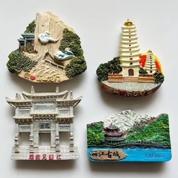 China tourism memorial refrigerator sticker Yunnan Kunming East West Temple Pagoda west mountain Longmen Lijiang Ancient city 240429