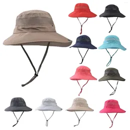 Wide Brim Hats Women Men Unisex Straw Hat Adjustable Hanging Neck Breathable Panama Caps Mountaineering Outdoor Fisherman