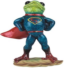 3D Creative Resin Green Frog Figurines Superman Statues and Sculptures For Home Living roomBirthday Gifts3027876