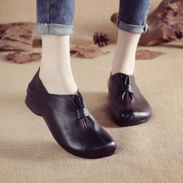 Casual Shoes 2024 Women Loafers Spring Pu Leather Comfort Flat Mother Fashion Slip-On Female Zapatos Mujer Plus Size