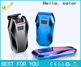 2018 USB Lighter Double Arc Windproof Metal Flameless Electronic Lighters Cigarette Lighter Plasma Lighter7802340