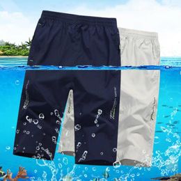 Men's Shorts Men Summer Solid Colour Zipper Pocket Slim Quick Dry Pants Streetwear Beach Fitness Basketball Sports Short