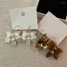 Hoop Earrings Retro Sweet Orchid Advanced Tassel Gentle Temperament Niche Design Women Girls Party Jewellery