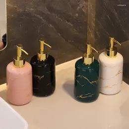 Liquid Soap Dispenser 1pc Marble Stripes Ceramic Sanitizer Bottles Container Shampoo Shower Gel Hand Snitzer Holder Bathroom Accessories
