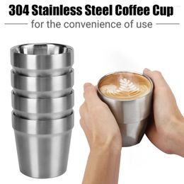 Coffee Pots Mini Stainless Steel Cup Metal Drinking Stackable 304 Summer Ice Drinkware For Home Restaurant Party