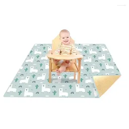 Pillow Under High Chair Mat Waterproof Splat Foldable Floor Washable Anti-Slip Portable For Pet Rest And Play