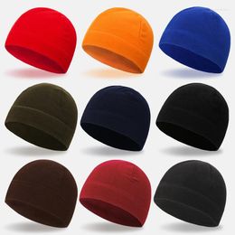 Berets Autumn Winter Warm Beanie Hat For Women Men Soft Faux Fleece Coldproof Caps Unisex Outdoor Skiing Climbing Skullies Hats