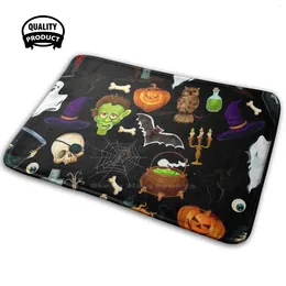 Carpets Copy Of Halloween Happy Ghost Print Dust Washable Reusable Filter And Mouth Warm Windproof 3D Soft Non-Slip Mat Rug