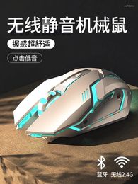 Table Cloth Wireless Bluetooth Dual-mode Mouse Silent Charging Model Mechanical Esports Game Office Anti Human Male And Female Students