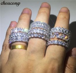 choucong 9 Styles Promise Finger ring Diamond 925 Sterling silver Engagement Wedding Band Rings For Women Men bijoux Gift3372449