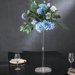 Vases 10pcs Transparent Crystal Flower Stand For Wedding Arch Event Party Road Lead And Centrepieces