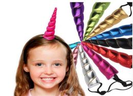 Unicorn Horns Hairband Costume Headdress Colourful Hair Band Children Hair Accessories Birthday Party Gift 50pcslot GA1722136527