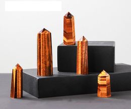 Raw Tiger Eye Stone Rough Polished Engery Tower Arts Ornament Mineral Healing wands Reiki Ability quartz pillars Nature Crystal Po4811529