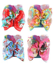 8 Inch Styles Bows Christmas Big Bow Hairpins Girls Santa Claus Snowman Barrettes Kids Boutique Hair Clip Children Hair Accessorie9771256