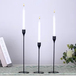 Candle Holders 3pcs/Set Stand Candlestick Home Candlelight Dinner Wedding Christmas Party Iron Metal Art Holder Decoration 2024