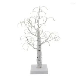 Strings White Birch Simulated Luminous Tree Lamp Christmas Home Decoration Copper Wire Courtyard