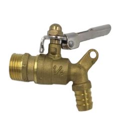 Watering Equipments Coming Water Faucet Outdoor Brass 12 Thread Tap Lockable Garden Home Useful Tool4170273