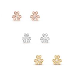 Lucky Clover stud earrings designer for women letter V Fourleaf cleef mini luxurious Jewellery diamond earings gold rose gold silve8480197