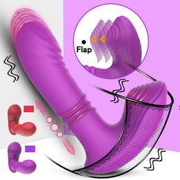 10 mode Wearable Tapping Telescopic Vibrator, Silicone G Spot massage Imitating Penis sexy Toys For Women And Couples