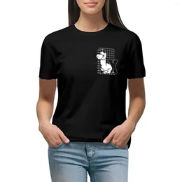 Women's Polos The Llama X (white Print) T-shirt Female Clothing Aesthetic Clothes Summer For Women