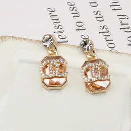 Designers Letters Stud 18K Gold Plated 925 Silver Heart Earrings Famous Women Crystal Rhinestone Pearl Earring Birthday Party Jewerlry Love Gifts