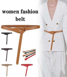 Top Quality designer leather belt women039s decorative wool coat girdle classic luxury versatile suit skirt knotted waist seal 7901339