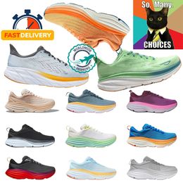 2024 One One 9 Athletic Shoe Running Shoes Bondi 8 Carbon Sneakers Absorbing Road Fashion Mens Women Designer Women Men Run Shoes Size 36-45