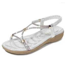 Sandals Comemore Women Flat Ladies Beach 2024 Woman Flip Flops Elegant Women's Pink Heels Fashion Wedge Summer Slip On Shoes