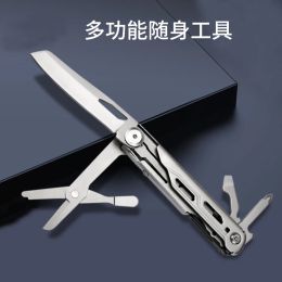 Badminton Splitman Mini Scissors Muliti Tool Folding Knife Pocket Camping Edc Survival Knives Screwdriver Bottle Opener Stainless Steel